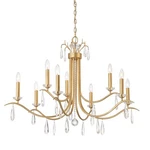 Crystorama Lighting Group ROL-18819 Rollins 40"W Crystal Gold. Fixed Price $1198.00.