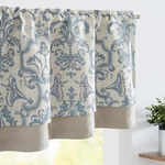 Linen Valance Curtain For Kitchen 50"W X 18"L (pack Of 1) Baroque Light Blue. Fixed Price $35.98.
