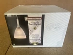 Hampton Bay Plisa Adjustable Track Pendant White Frosted Pleated Glass Dimension. Fixed Price $34.99.