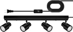 Plug Track Lighting, 23" Led Fixtures Ceiling, Black 4 Way Spo. Fixed Price $99.99.