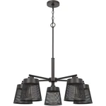 Cal Lighting & Accessories FX-3769-5 Hampton Chandelier Matte Black/mesh. Fixed Price $498.12.