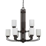 Sunset 9-LIGHT Chandelier Hadley 2-TIER 60W Provincial Bronze F22009-64. Fixed Price $199.99.