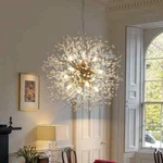 Edislive Calzada Decor 12-LIGHT Gold Dandelion Firework Chandelier. Fixed Price $129.95.