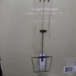 Monteaux Pendant Fixture 1-LIGHT Black 12" 11390 Bk Missing Glass. Fixed Price $32.79.