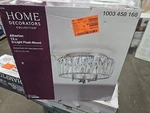 Home Decorators Collection Atherton 13 Inches 3-LIGHT Chrome Flush Mount New. Fixed Price $70.00.
