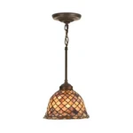 Meyda Lighting 8'W Tiffany Fishscale Mini Pendant, Paba - 98821. Fixed Price $351.50.