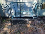 Vintage Solid Thick Wrought Iron Kings Throne Chair Very Unique Htf 1 Of Kind. Fixed Price $179.99.