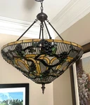 Meyda 19512 Jeweled Grape Inverted Pendant 3-LIGHT Chandelier 24" Wide. Fixed Price $350.00.