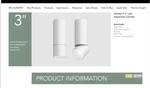 Tech Lighting - Entra 3" Led Adjustable Cylinder White Flush Mount. Fixed Price $300.00.