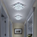 Frixchur Crystal Ceiling Light Square Chandelier Modern Led Flush Mount 2 Layers. Fixed Price $68.74.
