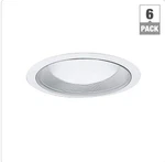 Halo Recessed 410W-6PK White Trim With Baffle, 6" (6 In The Box). Fixed Price $10.50.