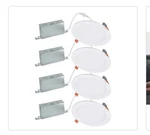 4 Pack Halo 6" Slim Canless Led Downlights 5-COLOR Selectable 900 Lumens Lot X 3. Fixed Price $63.00.