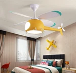 Children's Bedroom Helicopter Model Ceiling Fan With Lights 42'' Remote (yellow). Fixed Price $249.99.