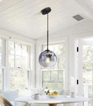 Kco Lighting Mercury Glass Pendant Fixture. Fixed Price $55.00.