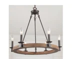 Lnc Chandelier, Wagon Wheel Pendant Bronze Light Fixture- New. Fixed Price $128.00.