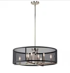 Kichler Titus 25 8-LIGHT Polished Nickel Contemporary Candle Drum Chandelier. Fixed Price $399.00.