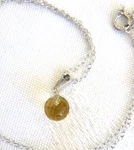 Briolette Citrine 3 Carat Orb Pendant 925 Sterling Silver 18" Chain Necklace Nwt. Fixed Price $49.95.