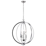 Dainolite Karland Light 24' Chandelier, Crystal Banding, Chrome KAR-246C-PC. Fixed Price $385.60.