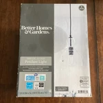 Better Homes & Gardens 036179061045 Pendant Matte Black Seeded Glass Round Shade. Fixed Price $20.00.