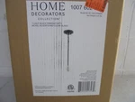 Home Decorator Sherman 1-LIGHT Black Standard Pendant With Brushed Nickel Accent. Fixed Price $29.96.