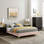 Modway Sutton Performance Velvet Queen Bed Frame Pink. Fixed Price $231.50.