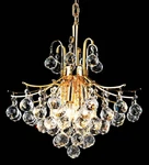 Elegant Lighting Toureg 16" Wide Gold 6-LIGHT Crystal Chandelier. Fixed Price $258.00.