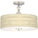 Giclee Gallery 16" Birch Blonde Shade With Crystal Ceiling Light. Fixed Price $274.99.
