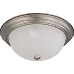 Nuvo Three Light Interior Flush Dome With Frosted Glass, Brushed NICKEL,15-INCH. Fixed Price $54.99.