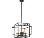 Maxim 10247BKSBR Liner Pendant, 4-LIGHT 240 Total Watts, Black/satin Brass. Fixed Price $229.75.