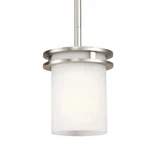 Kichler 3475 Hendrik Light Mini Pendant Brushed Nickel W/ Satin Etched Glass. Fixed Price $39.95.
