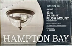 Hampton Bay 2-LIGHT 13 In. Bronze Flush Mount Ceiling 21093-000. Fixed Price $45.99.