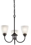 Kichler Jolie Brushed Nickel Chandelier With 3-LIGHTS 18" 43637 Brand New. Fixed Price $89.99.