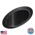 Juno Lighting 614B-BL 6-INCH Standard Slope Downlight Black Baffle Trim. Fixed Price $56.72.