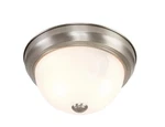 Yosemite Home Decor Belen 2-LIGHT Satin Nickel Flush Mount W/white Marble Glass. Fixed Price $22.99.