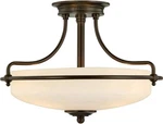 Quoizel GF1717PN Griffin 3 Light 17" Semi Flush Mount Fixture, Palladian Bronze. Fixed Price $199.99.