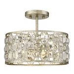 Savoy House M60033SG Meridian 2-LIGHT Crystal 13" Semi-flush Ceiling Silver Gold. Fixed Price $151.45.