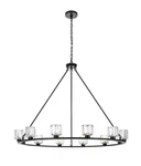 Large Chandelier 12 Light Fixture Black Living Dining Room Foyer Farmhouse 48". Fixed Price $1658.48.