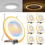 Sunco Pack 6" Led Recessed Lights, Dimmable, 5 Color Options, Etl Rated. Fixed Price $109.99.