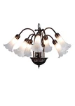 Meyda Tiffany 11621 White Pond Lily Light 17"W Mini Chandelier - Multicolor. Fixed Price $568.80.