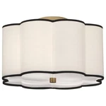 Robert Abbey Axis Flushmount 2 Light 16"W Semi-flush Drum Brass. Fixed Price $761.50.