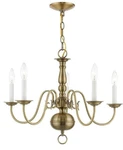 Livex Lighting 5005-01 Williamsburgh Chandelier Antique Brass 24"L 24"W 18". Fixed Price $90.00.