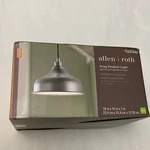 Allen + Roth Swag Pendant Light Led Metal Gray Steel Pan Shade Ceiling Plug. Fixed Price $69.99.