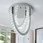Vinilky Modern Crystal Ceiling Chandelier Flush Mount Lighting Fixture. Fixed Price $115.34.