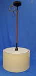 Bover Danona - 28" Light Pendant Leather Trimmed Matte Black Rod. Fixed Price $141.99.