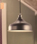 Allen + Roth Steel / Gray Metal Industrial Dome Swag Pendant Light #1237441. Fixed Price $19.95.