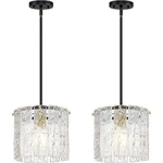 2 Pack Farmhouse Crystal Pendant Lights 9" Glass For Kitchen Island Dining Led. Fixed Price $70.00.