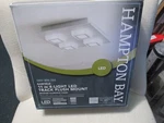 Hampton Bay Garfield 11 4-LIGHT Led Track Flush Mount Brushed Aluminum New. Fixed Price $22.49.