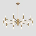 20-LIGHT Brass Gold Sputnik Chandelier Mid Century Modern Adjustable Mcm Retro. Fixed Price $161.00.