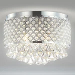Ellen 3-LIGHT Crystal Drops/metal ,led Flush Mount, By Jonathan. Fixed Price $193.14.