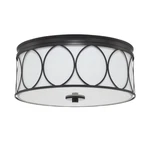 Capital Lighting 225131-683 Rylann 15"W Flush Mount Drum Black. Fixed Price $268.00.